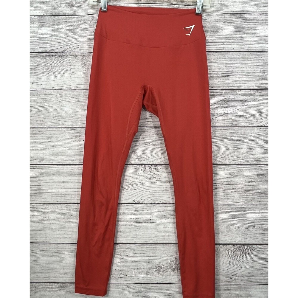 Gymshark Women's Size S Ankle Leggings Papaya Tummy Compression Fitness Yoga Gym